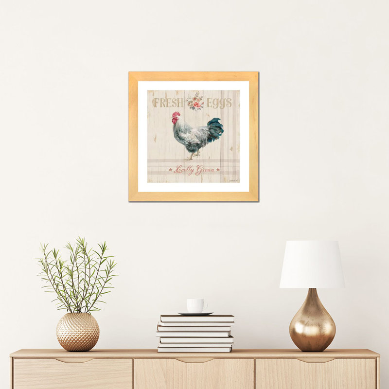 «Farm Patchwork VIII» par Danhui Nai - impression d'art graphique, Blanc, H 16 po x l 16 po x p 1 po