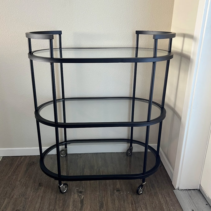 Rosario Metal Bar Cart - Brass