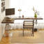Brun clair + bureaux rectangulaires en bois massif transparent + acrylique-108222368-108222365