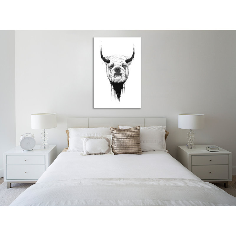 "Bulldog", toile tendue par Balazs Solti, H 30 po x l 20 po x P 1,5 po