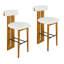  Ensemble de 2 tabourets de bar d'intérieur en bois avec dossier en nuage Renee, revêtement blanc et finition noyer-1657671028