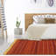 Tapis rouge foncé / orange en laine fabriqué à la main Kilim