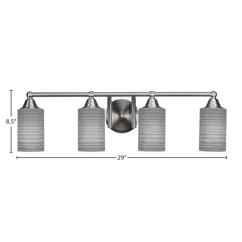 Ahern 4-Light Bath Bar, Brushed Nickel
