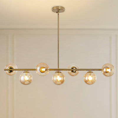 Kason Modern 7-Lights linear globe chandelier