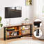 TV Stand Cabinet with LED Lights, Industrial Corner Unit for TVs up to 55"-1227748991