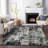 Caelan Black Washable Indoor-Outdoor Rug - -534884239