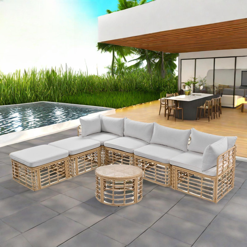 Orhideja With Six Individual Seats And A Round Coffee Table And Pillows