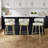 Metal And Upholstered Swivel Adjustable Height Stool, Champagne Gold With Ivory Fabric