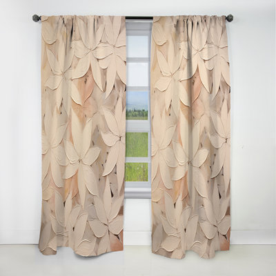 Glasbury - Poinsettias Curtain - Blackout Floral Curtain - 1 Panels
