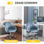 Chaise de bureau moderne avec hauteur réglable et roulettes