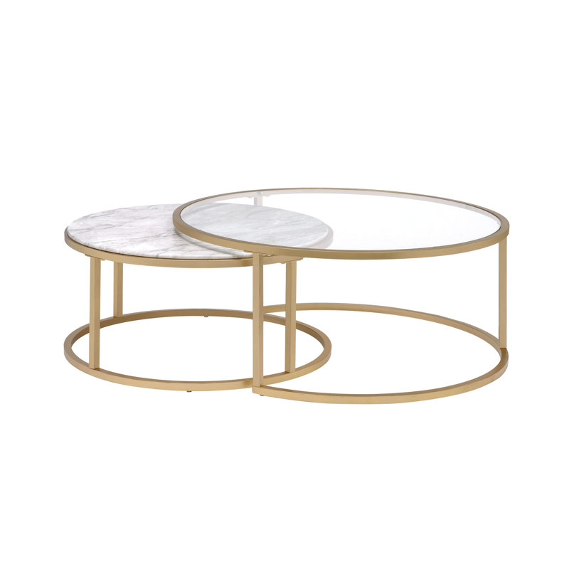 Tables gigognes avec dessus effet marbre Airy