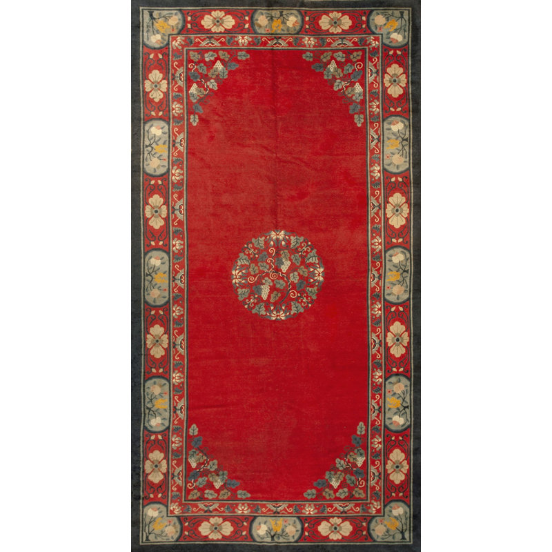 Antique Peking Hallway Runner Wool Red Rug