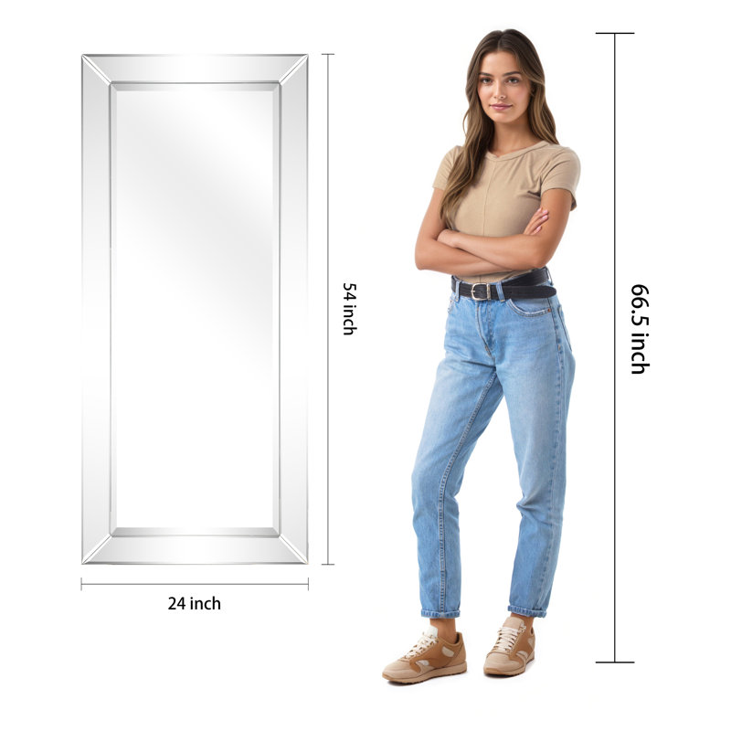 Oren Glass Rectangle Mirror, 54" H x 24" W