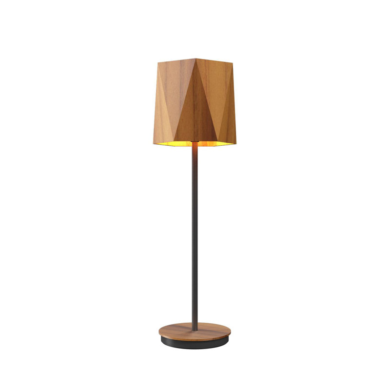 Facet Buffet Table Lamp, 29.92" H x 7.9" W x 7.9" D, Teak