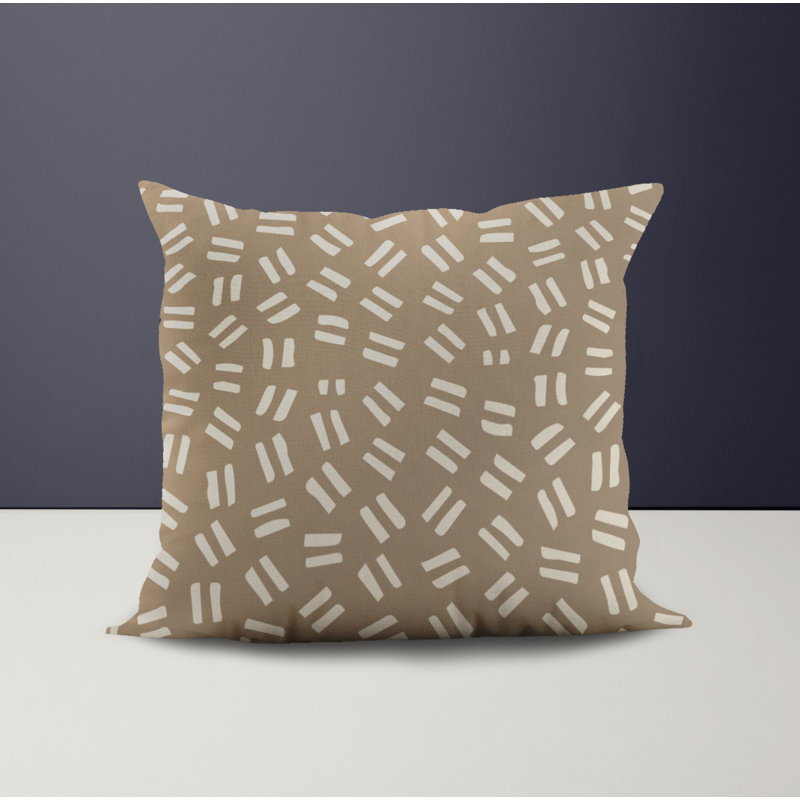 Jeté carré intérieur / extérieur en polyester Ikom, Beige, L 19 po x H 19 po