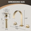 Robinet de lavabo de salle de bain moderne en laiton massif noir mat avec ensemble de drain-69597218-94242642