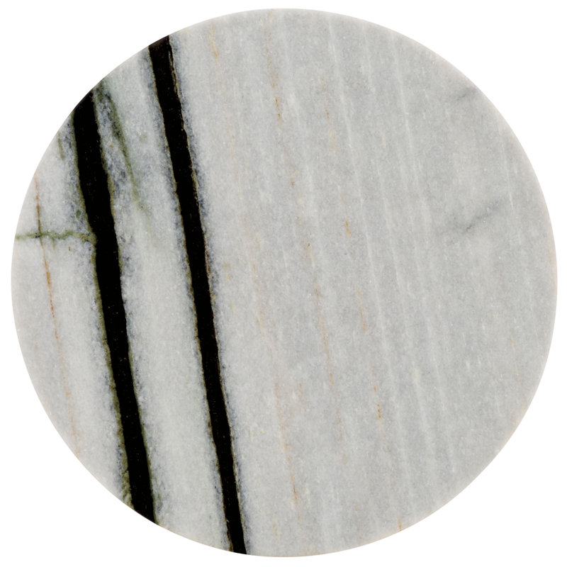 Daktari Marble Top End Table, White Black