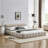 Chenille Fabric Grounded Bed-409343285