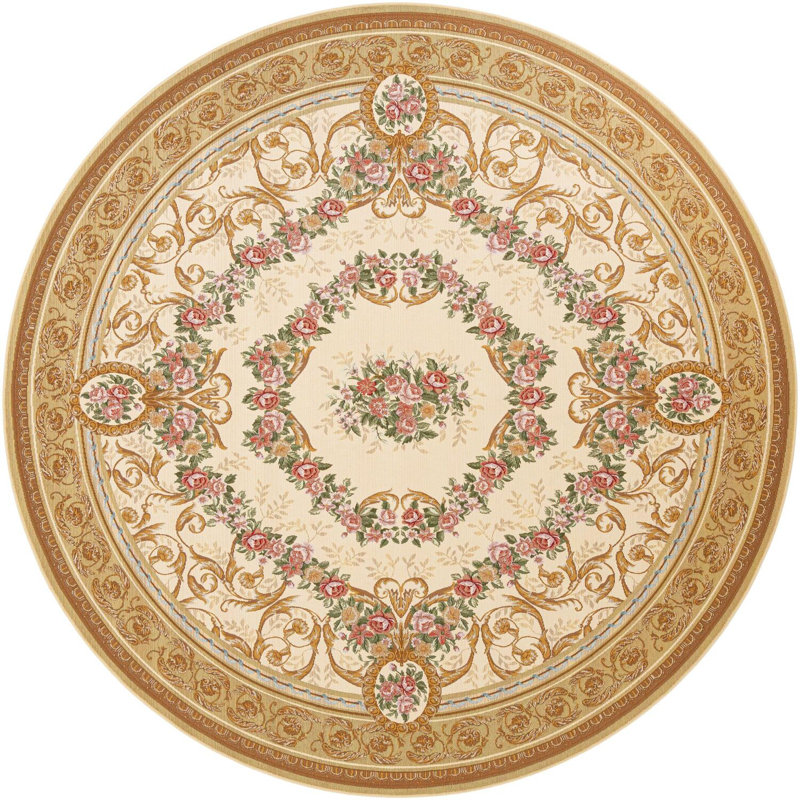 Tapis traditionnel d'extérieur Nil ivoire et beige