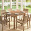 Outsunny Extending Garden Table 6-8 Seater 140/180x95x74 cm Natural
