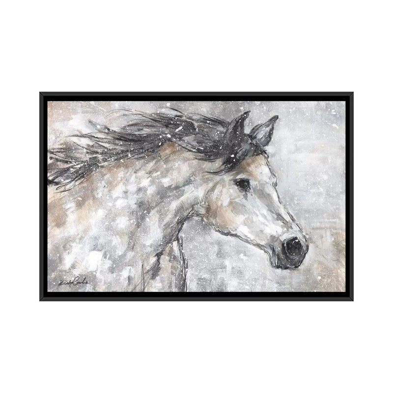 «Wild And Free» par Debi Coules, impression sur toile tendue, H 18 po x l 26 po x P 1,5 po, Toile avec cadre flottant noir
