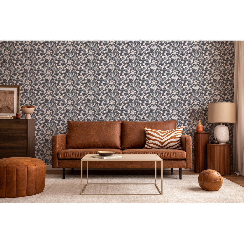 Nomad Snapdragon 10' L x 24" W Wallpaper Tile, Blue/Gray, PVC, Self-adhesive
