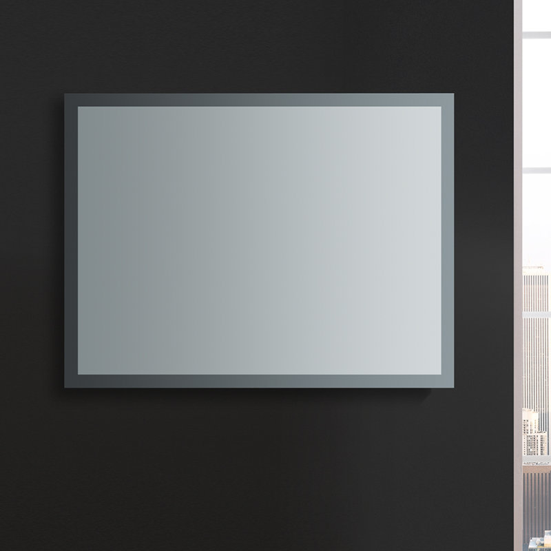 Sleek 48"x36" Frameless Bathroom Vanity Mirror with LED Halo & Fog-Free Technology