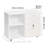 3 Drawer Wooden File Cabinet Mobile Filing Cabinet with Light Strip White