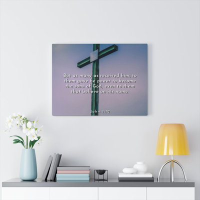 Sons Of God John 1:12 - Wrapped Canvas Print