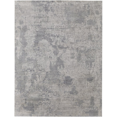 Eastfield Wool Abstract Area Rug in Gray