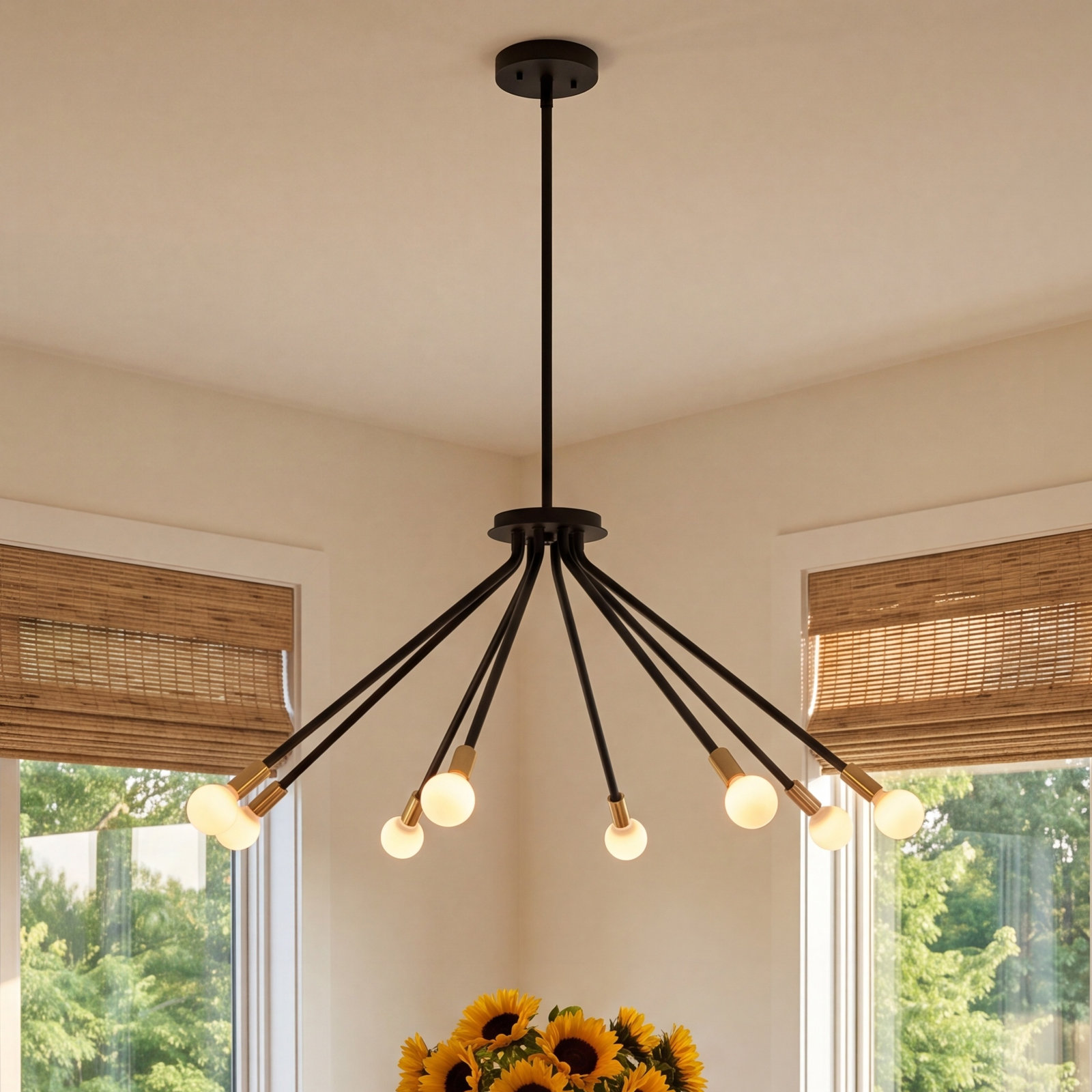 Anika 8 - Light Dimmable Sputnik Chandelier