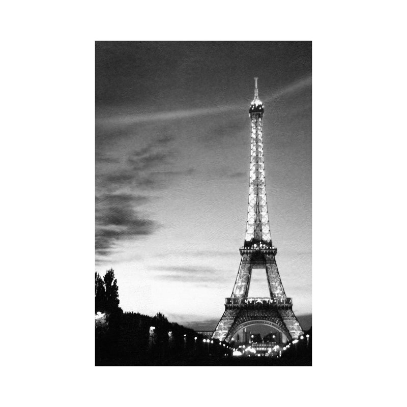 Tour Eiffel par PhotoINC Studio - reproduction de photo à cadre flottant, Toile tendue, H 48 po x l 32 po x P 1,5 po