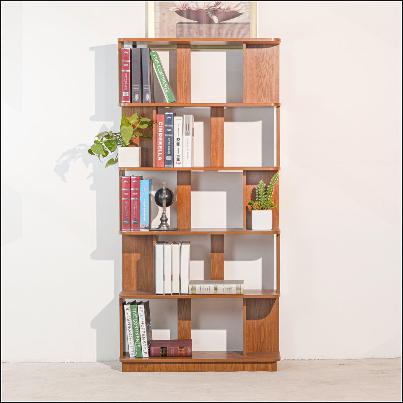 Bibliothèque de rangement moderne à 5 niveaux pour la maison et le bureau