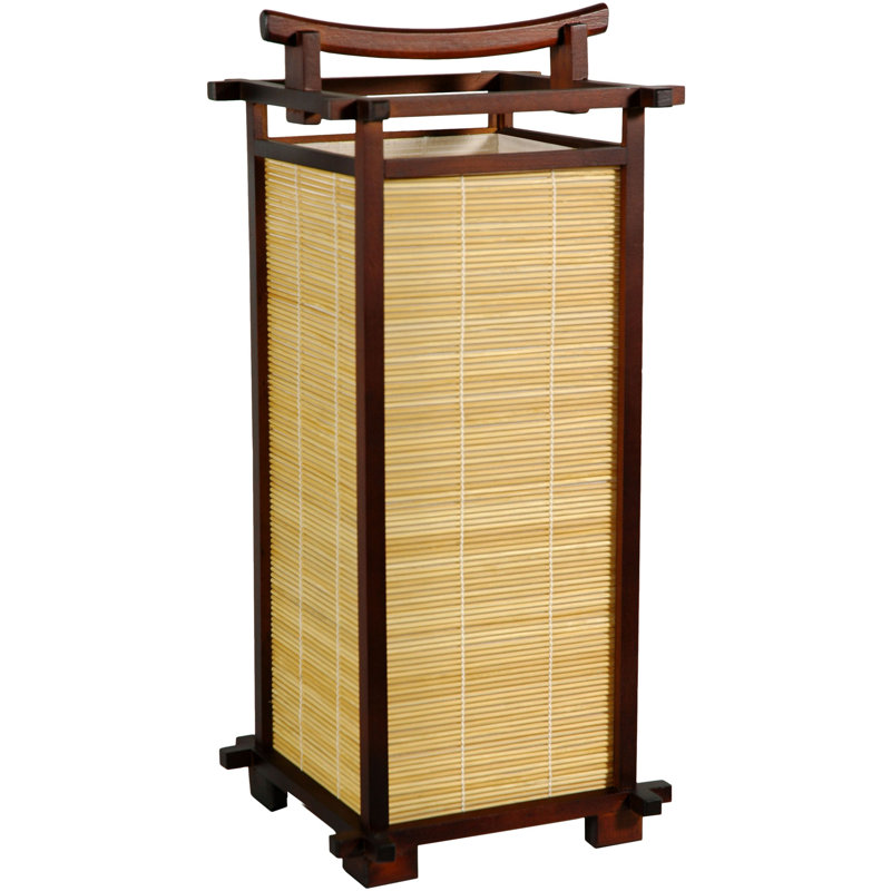 Showers Solid Wood Table Lamp, Dark Walnut