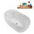 48" Streamline Soaking Freestanding Tub and Tray With Internal Drain-102285105