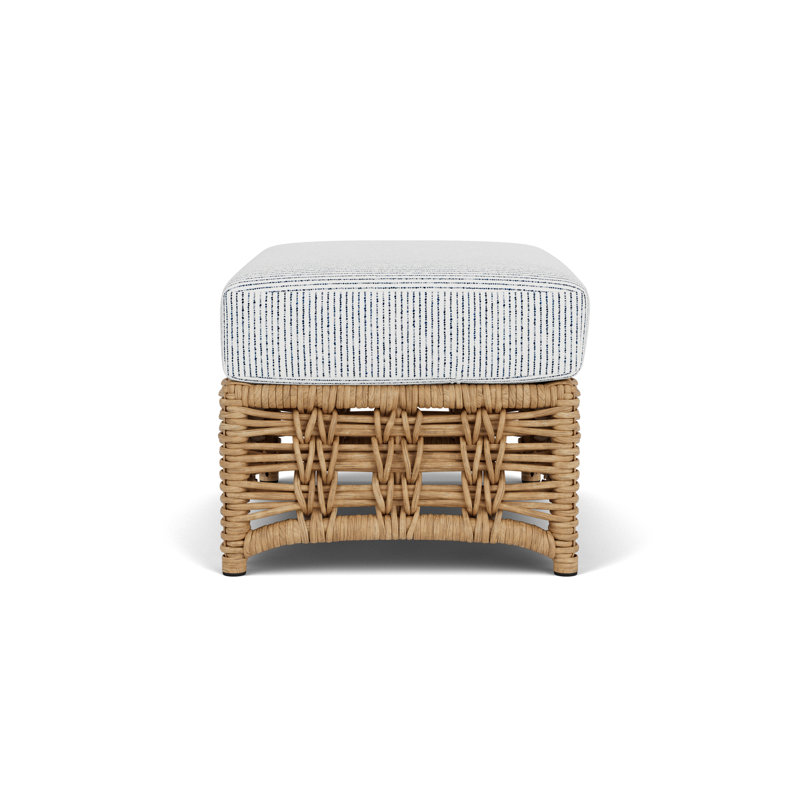 Magnolia Outdoor Ottoman, Burson Indigo