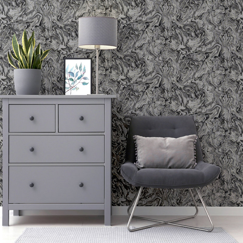 Osgood Wallpaper, Charcoal
