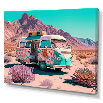 Vintage Van Roadside Stories II - Cars Retro Wall Art