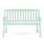Banc en bois menthe, ajoutant une touche chaleureuse aux espaces intérieurs et extérieurs. Banc au charme irrésistible.