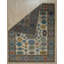 Tapis gris clair noué à la main-86043409