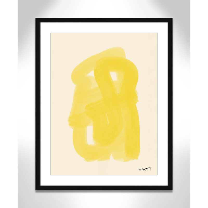 «Matin Dete Print» par N.Atelier, H 29,5 po x l 23,5 po x P 1,25 po, Reproduction encadrée noire avec passe-partout