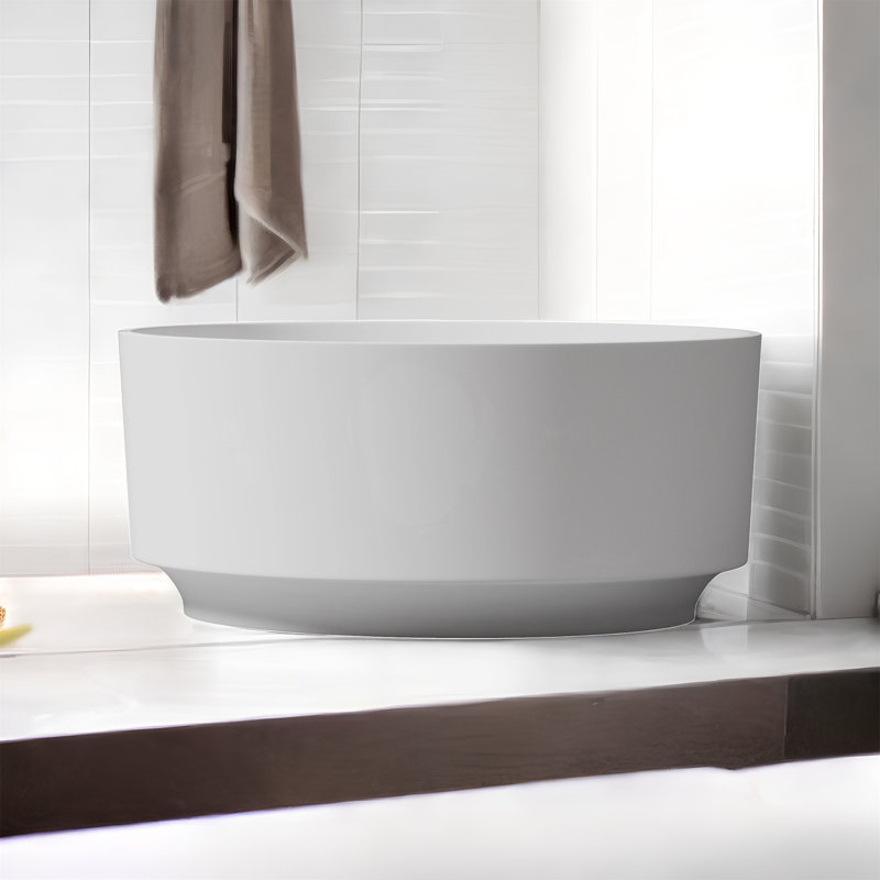 49'' x 49'' Freestanding Solid Surface Bathtub