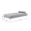Canapé-lit convertible en polyfibre 3 places, gris