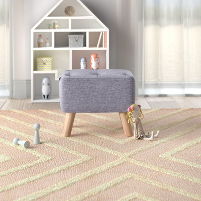Lytle 40cm Wide Tufted Rectangle Solid Colour Ottoman