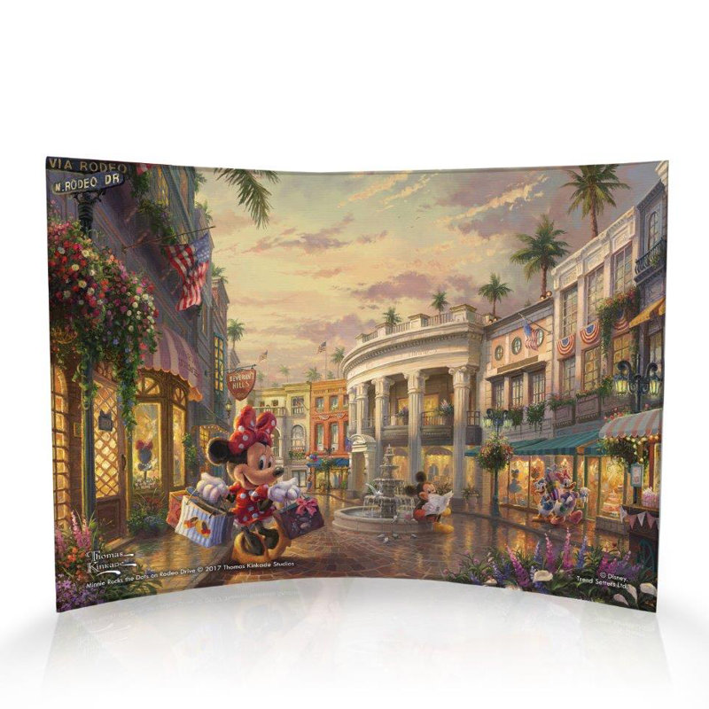 Imprimé acrylique incurvé Disney Minnie Mouse Rock the Dots on Rodeo Drive