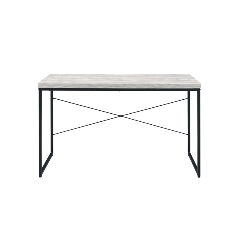 Bob Weathered Black Finish Writing Desk, Antique White