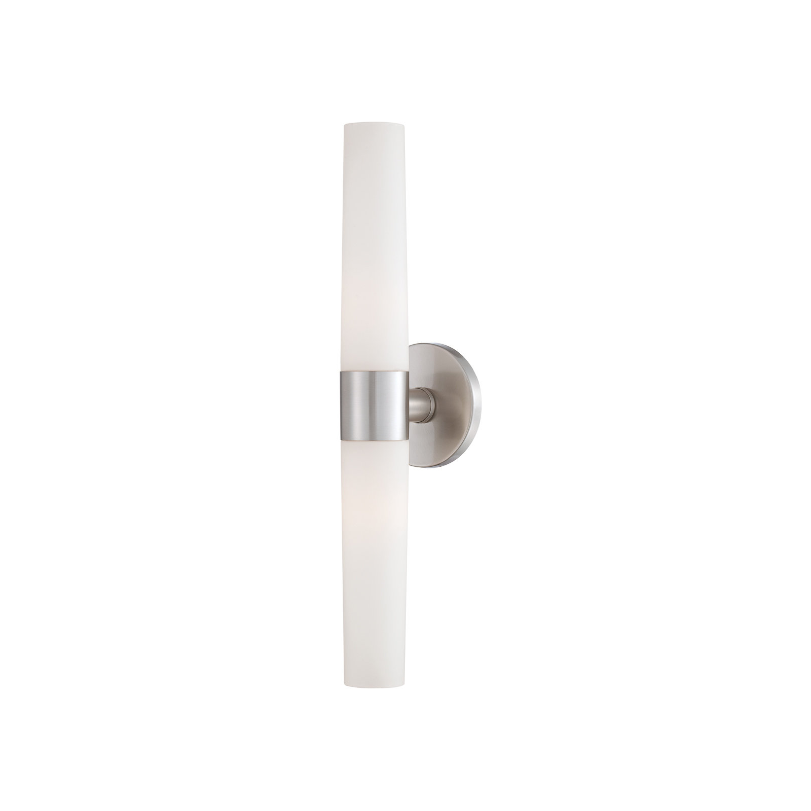 2 Light Dimmable Wallchiere, Brushed Nickel