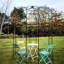 Pavillon de jardin en fer 81,3 po x 114,2 po, arche de jardin, noir, écaillage