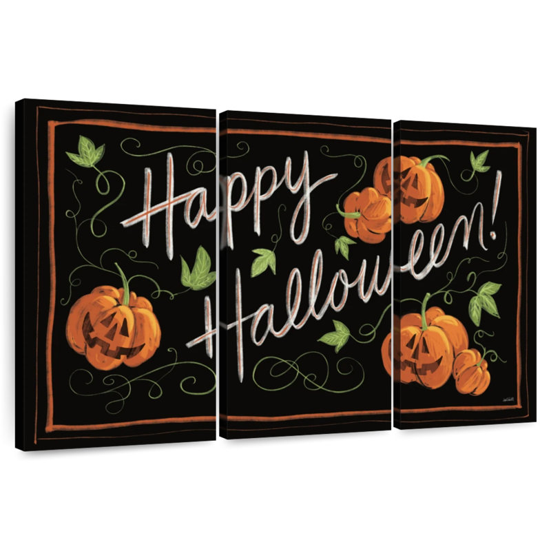 Lelend Happy Halloween Jack O Lanterns, 24" H x 38" W