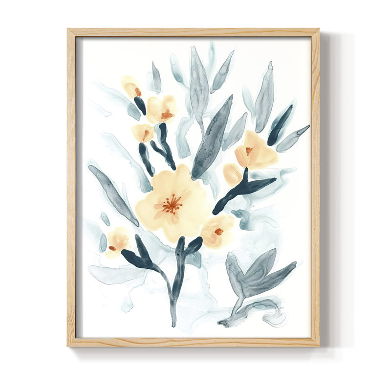 «Indigo & Blush Bouquet I», H 11 po x l 9 po, Naturel